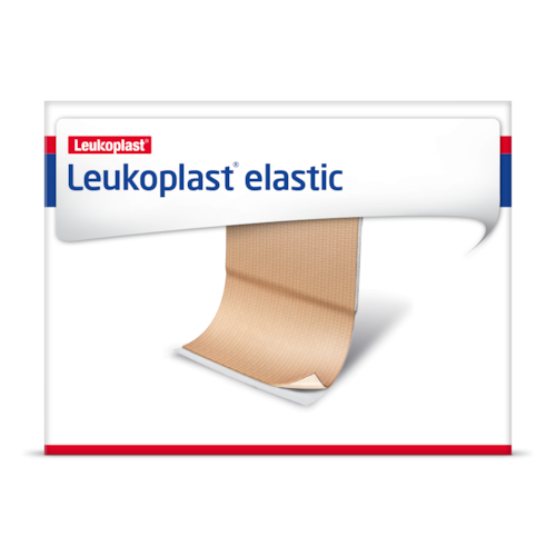 Bandage Adhesive Strip Leukoplast® Elastic 2-3/4 X 4 Inch Cross-Elastic Material Rectangle Tan Sterile (50/BX 12BX/CS) by BSN Medical  ID 7645605